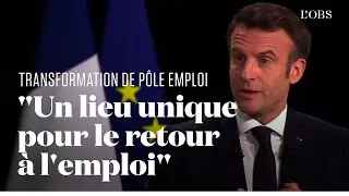 Emmanuel Macron veut transformer P&ocirc;le Emploi en 