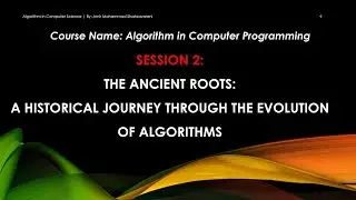 002: History of Algorithm