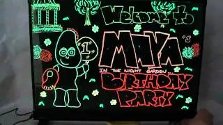 Multi-colour LED UV Neon Sign Board - Large