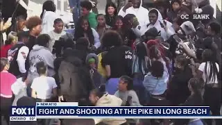 Fights break out at Pike Outlets in Long Beach