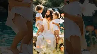 Eternal Peace: Jesus Smiling with His Little Angels