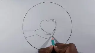 Easy love drawing - Circle drawing - easy circle drawing - easy circle scenery - pencil drawings