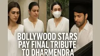 Bollywood Stars Pay Final Tribute to Dharmendra 🤍 Kriti, Kajol, Ranbir, Alia, Karisma & More Gather