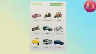 Vehicles on land - Vehicles on water - Vehicles in air - Vehicle names for kids - vehicle flashcard