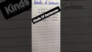 How many kinds of sentences in english grammar #learnwritesimply #kind#sentences#kindsentences