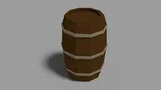 Blender how to make a Low Poly Barrel Part 1 Modeling