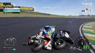 unreal overtake for P1 in a RIDE 5 Multiplayer Race
