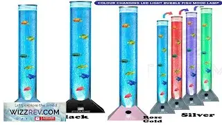 90cm Colour Change LED Bubble Fish Lamp Tube Tower Sensory Mood Light