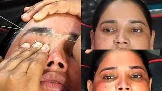 How to do Eyebrow threading for beginners||eyebrows ko perfect shape Kaise de||Threading Tutorial||