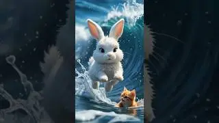 Ocean Rescue: Heroic Rabbit Saves Kitten from Drowning &ndash; Must See!