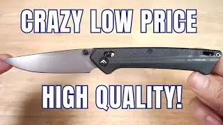 UNDER $22 GREAT BUDGET COMPACT FOLDING EDC KNIFE FROM FLISSA G10 WITH CROSSBAR LOCK KNIFE REVIEW
