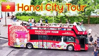 นั่งรถบัสสองชั้นชมวิวเมืองฮานอยยามค่ำคืน Hanoi City Tour Vietnam 🇻🇳