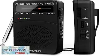 PRUNUS J 166 Portable Radio AM FM Gifts for Dad and Mom Battery