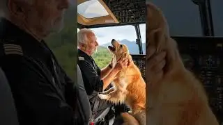 Golden Retriever Stops Helicopter! A Man Save Pupp  #goldenretriever #rescue #dog