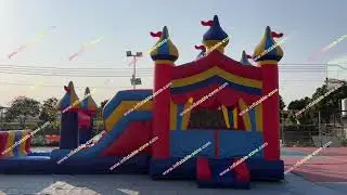 Inflatable Bounce House For Kids, Bounce Castle Combo Bouncer House Jumper With Slide