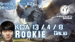 IG Rookie GALIO vs EKKO Mid - Patch 8.24 KR Ranked