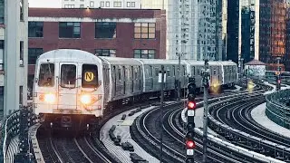 MTA NYCT: R46 N train arriving 39th Avenue with car #5674 on the lead and a friendly T/O! (1/15) 