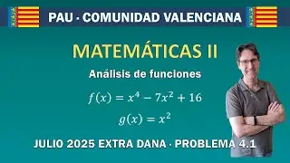 PAU Comunidad Valenciana–Matemáticas II: Problema 4.1 (Julio 2025-Extra DANA) | Resuelto paso a paso