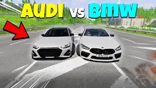Audi vs BMW pe BeamNG.drive! Cine CASTIGA?