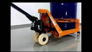 Sinolift HJ365 hand hydraulic 55 gallon oil drum pallet truck