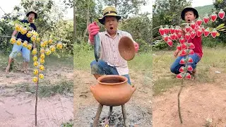 Survival Skills: SMART idea and USEFUL in Forest single boy #experience #outdoorwork #bushcraft 