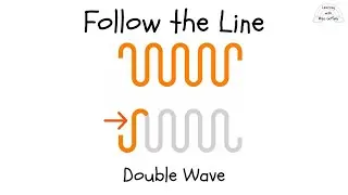 Follow the Line | Double Wave | Air Tracing for Kids (Inverted)