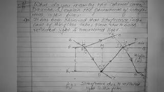Define coherent source | Explain the phenomenon of interference in thin film | Prashant YT | PU |