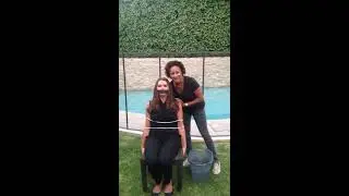 Brooke Shields Bound and Gagged doing Ice Bucket Challenge