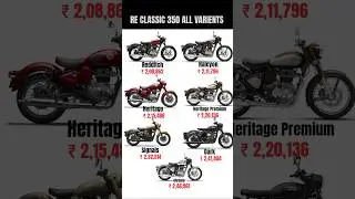 Royal Enfield Classic 350 All Varients Price List #royalenfield #classic350 #price #trending #bike
