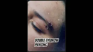 Double Eyebrow Piercing #piercer #piercing #eyebrowpiercing #facepiercing