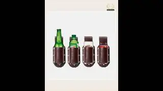 Versatile 3D Printed PU Leather Beer Holster - Portable Waist Bottle Holder for 12 Oz. Beverages