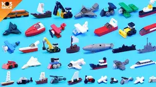 Lego Under 10 Pieces Mini Vehicles Compilation - Part 1-4 (Tutorial)