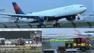 EMERGENCY LANDING - Delta Airbus A330-323 N814NW Diversion at London Heathrow | 7/2/26