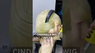 How to style cosplay wig | Style CINDERELLA WIG part 2 #cinderellacosplay #cinderella #cinderellawig