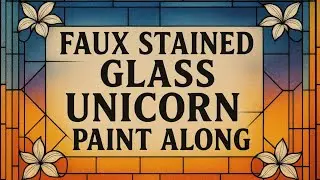 Faux Stained Glass Unicorn #thefoilingrocklady #fauxstainedglass #rockpainting #rockart