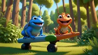 Five Tiny Toads on a Teeter Totter | Counting & Fun Movement Song for Kids | Rhymes and Baby Songs