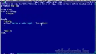 Turbo Pascal programoz&aacute;s oktat&oacute;vide&oacute; halad&oacute;