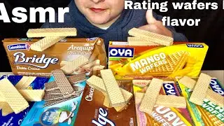 ASMR | WAFERS (guava,mango,pineapple,chocolate,coconut cream,caramel) NO TALKING |EATING SOUNDS