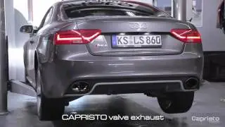 AUDI RS 5 with CAPRISTO valve exhaust (before/after)