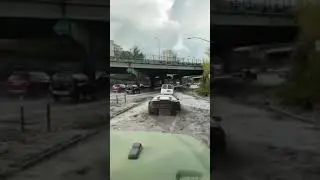 Huracan owner loses his rear bumper and diffuser in flood water | Lamborghini #shorts