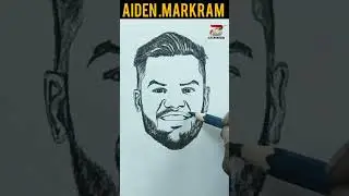 🎨✨ Sketching the Magic of Aiden Markram   🏏🌟