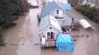 Waiting for water to recede Skagit river flooding