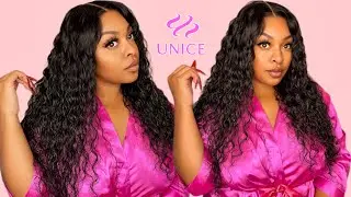 UNICE QUICK PUT ON N GO 7x5 HD WATER WAVE WITH BABY HAIR & DRAWSTRING?! 😱💕