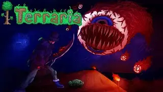 FACING THE EYE OF CTHULU AND ENTERING HELL!!! [Terraria Stream Highlights Part 3]