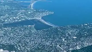 Breeze Airways over the Aquidneck Island, RI