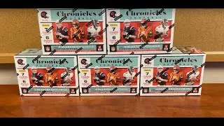 2021 Panini Chronicles Football Blaster Box Opening 5 Box Comparison - # Auto - Prizm Black - QB&rsquo;s