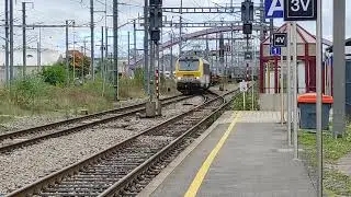 SNCB 1334 with a long cargo train heading direction Athus via Dippach