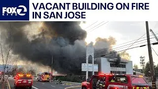 Live: SkyFOX over vacant building fire in San Jose | KTVU