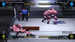 Brock Lesnar vs Steve Austin vs Triple H vs Goldberg | Smackdown here comes the pain 2003.