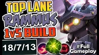 TOP LANE RAMMUS 1v5 BUILD | New Runes Rammus vs Jayce TOP | NEW RUNES SEASON 8 Full Gameplay